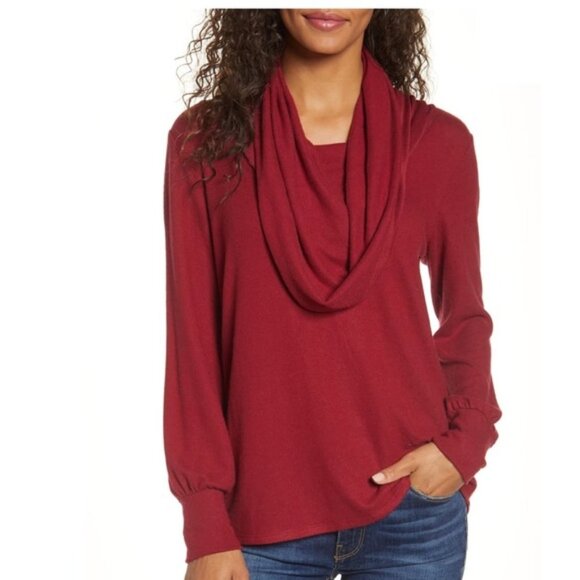 GIBSONLOOK Gibson Cozy Fleece Convertible Neck Sweatshirt - Picture 2 of 7